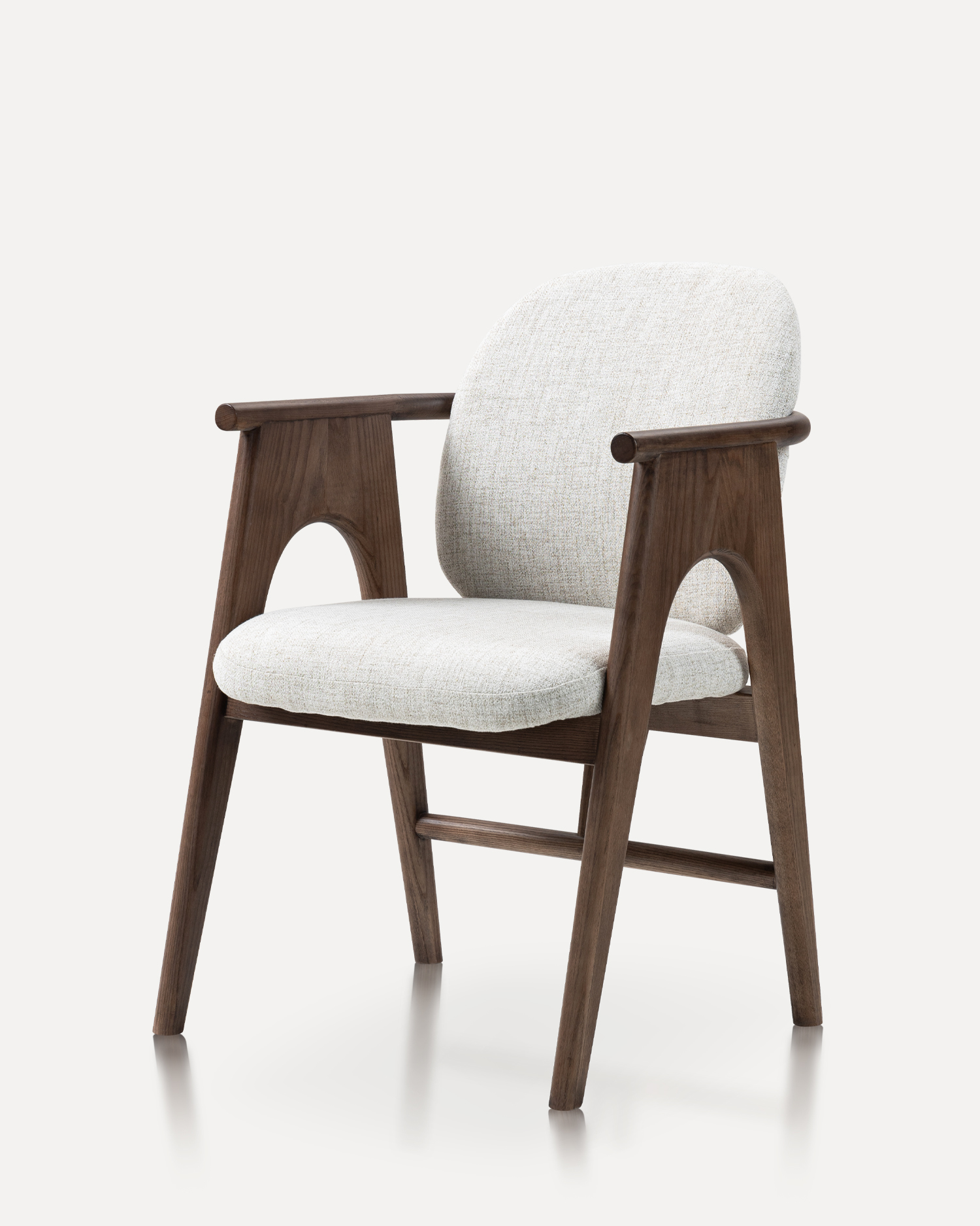 Elegantna tapecirana drvena stolica